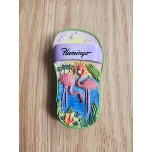 Colorful Flamingo Souvenir Refrigerator Magnet – Tropical Beach Resort Decor